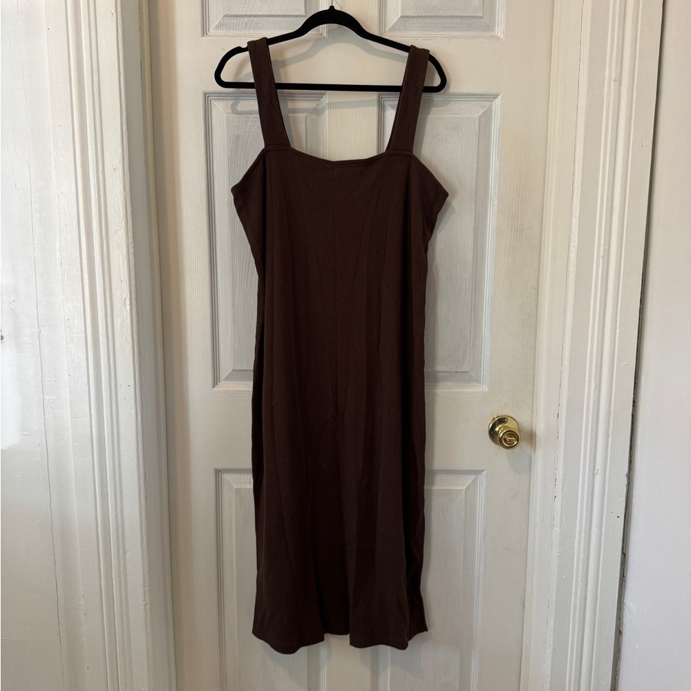 Old Navy Chocolate Brown Midi Dress